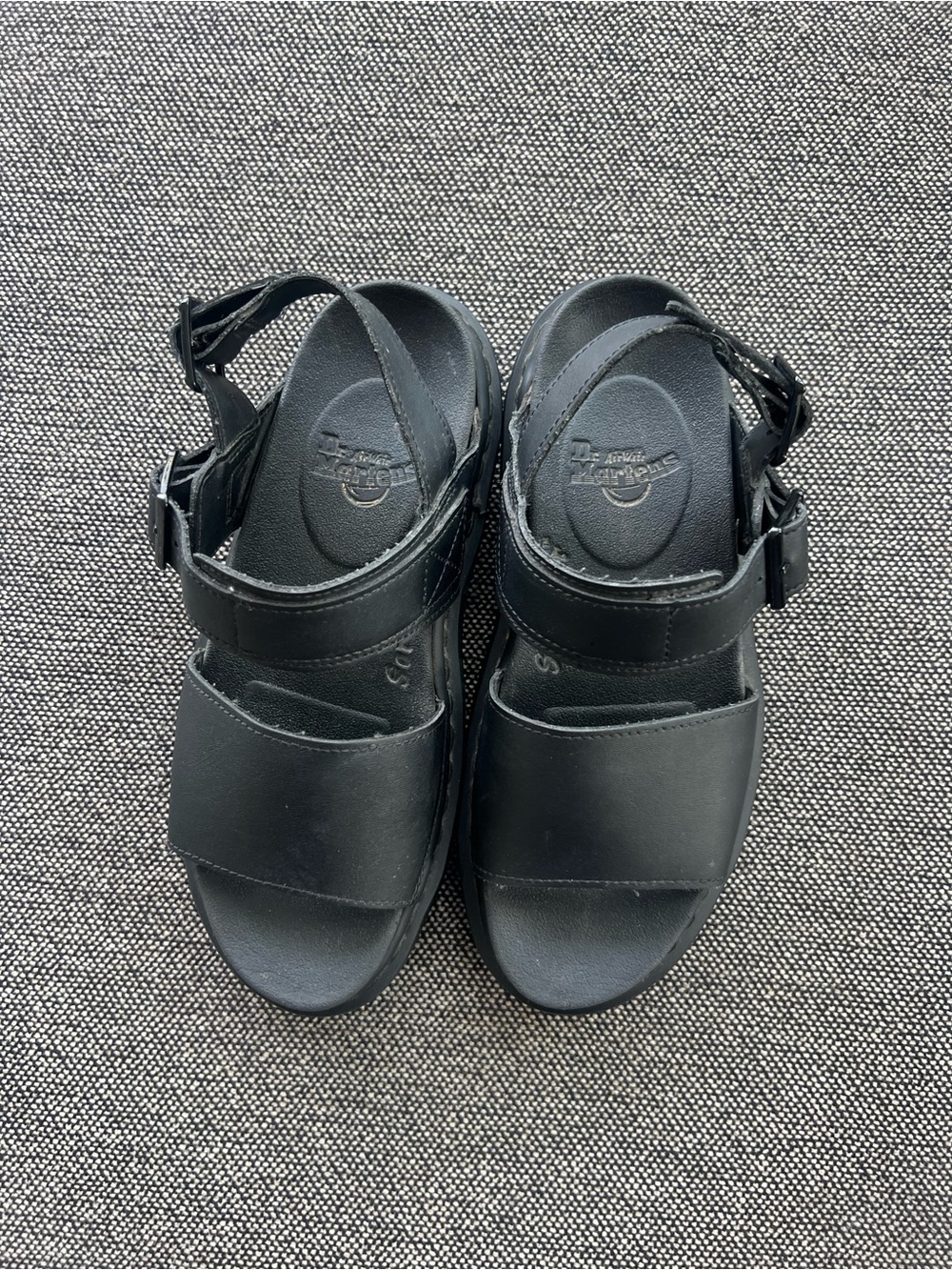 Dr. Martens Black Leather Platform Sandals - Picture 3 of 3